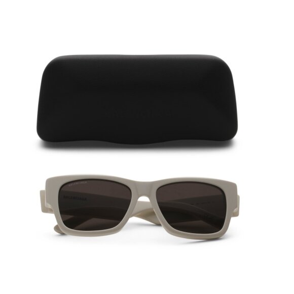 BALENCIAGA White 56mm Square Sunglasses - Picture 1 of 2